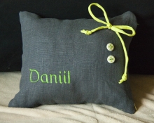 Именная подушка с вышивкой "Даниил"