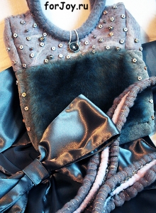 Комплект сумочка, шарфик и шляпка-таблетка "сНежность" ― ФорДжой